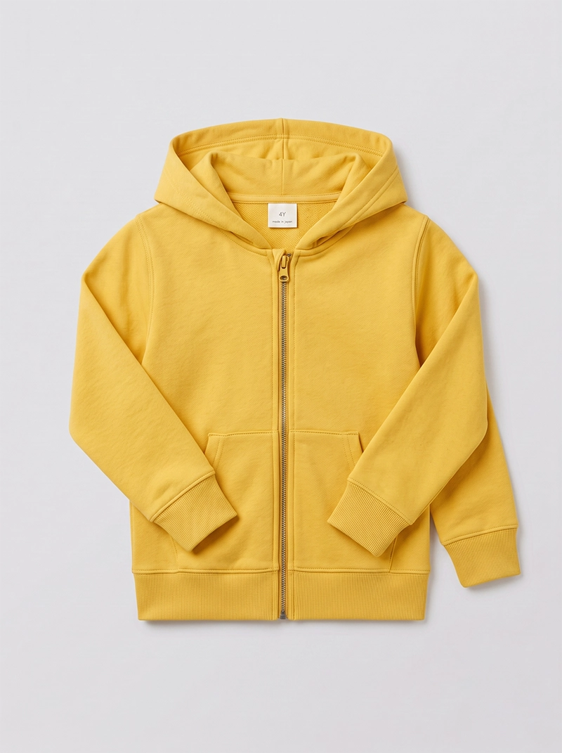 Kinderhoodie in zonnegeel