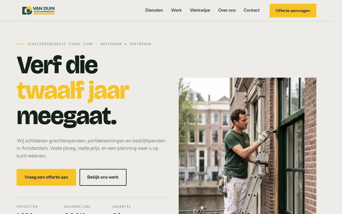 Website Van Duin Schilderwerken